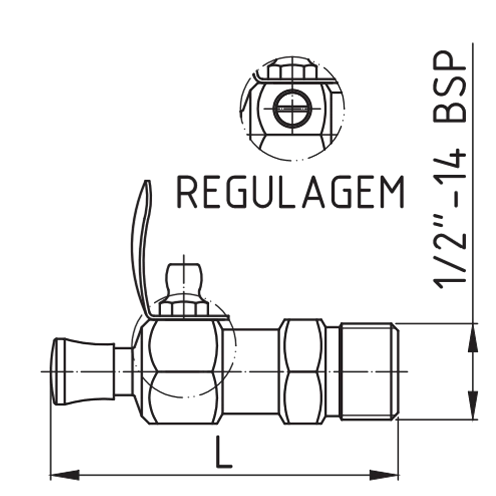 regulagem de vazão opcional ilustrativa