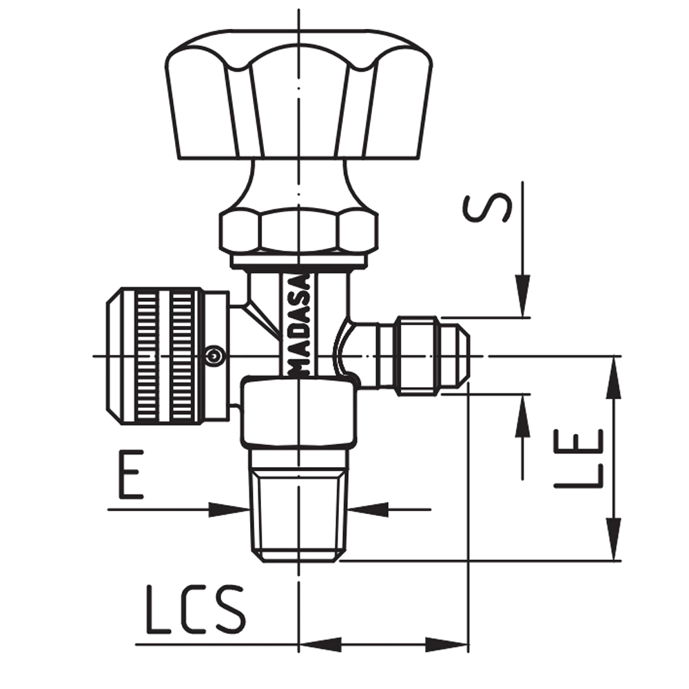 válvula tanque com segurança ilustrativa