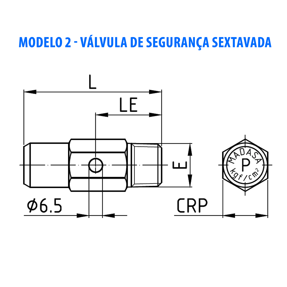 válvulas de segurança modelo 2 lustrativa