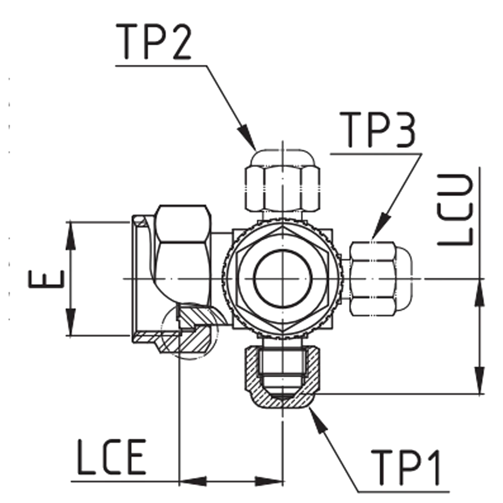 válvulas rotalock quadradas horizontais ilustrativa 2